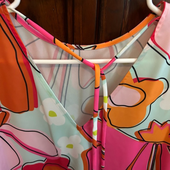 NWOT CROSBY by Mollie Burch Pink and Orange Floral Blouse, Size Large - Picture 9 of 15